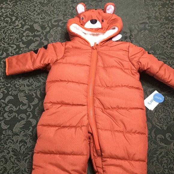 NWT carters 3-6 M tiger jacket snowsuit pram coat bunting layette baby shower